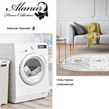 Dekoreko Kaymaz Taban Djt Salon Halısı Star Pamuk Saçaklı Oval Modern 1494