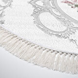 Dekoreko Kaymaz Taban Djt Salon Halısı Star Pamuk Saçaklı Oval Modern 1494