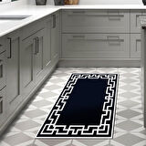 Dekoreko Kaymaz Taban Djt Mutfak Halısı Yıldız Deri Modern F5035