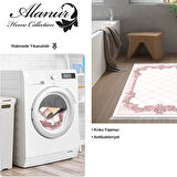 Dekoreko Kaymaz Taban Djt Banyo Halısı Yıldız Deri Saçaklı Modern 748