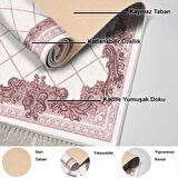 Dekoreko Kaymaz Taban Djt Banyo Halısı Yıldız Deri Saçaklı Modern 748