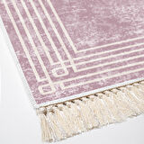 Dekoreko Kaymaz Taban Djt Salon Halısı Trend Saçaklı Modern M5142