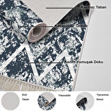 Dekoreko Kaymaz Taban Djt Salon Halısı Trend Saçaklı İskandinav F5128