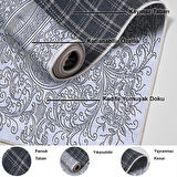 Dekoreko Kaymaz Taban Djt Salon Halısı Star Pamuk Modern 1488