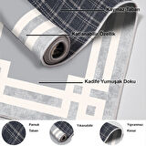 Dekoreko Kaymaz Taban Djt Banyo Halısı Star Pamuk Modern 657M