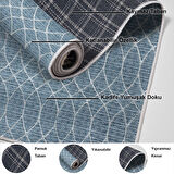 Dekoreko Kaymaz Taban Djt Salon Halısı Star Pamuk İskandinav F5084