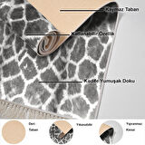 Dekoreko Kaymaz Taban Djt Banyo Halısı Yıldız Deri Saçaklı Modern 1910