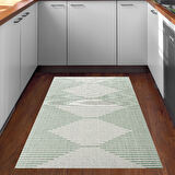 Dekoreko Kaymaz Taban Djt Mutfak Halısı Yıldız Deri İskandinav F5085