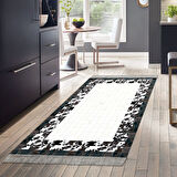 Dekoreko Kaymaz Taban Djt Mutfak Halısı Yıldız Deri Saçaklı Modern 1495