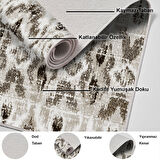 Dekoreko Kaymaz Taban Djt Mutfak Halısı Trend İskandinav F5136