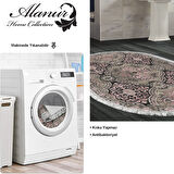 Dekoreko Kaymaz Taban Djt Banyo Halısı Trend Saçaklı Oval Modern 659M