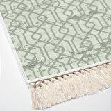 Dekoreko Kaymaz Taban Djt Mutfak Halısı Star Pamuk Saçaklı Modern 757