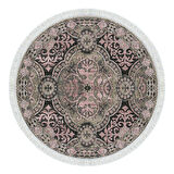 Dekoreko Kaymaz Taban Djt Mutfak Halısı Star Pamuk Saçaklı Yuvarlak Modern 659M