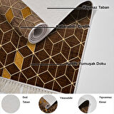 Dekoreko Kaymaz Taban Djt Banyo Halısı Trend Saçaklı Modern 719