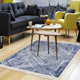 Dekoreko Kaymaz Taban Djt Salon Halısı Trend Saçaklı Modern M5003