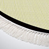 Alanur Home Kaymaz Taban Djt Banyo Mutfak Salon Halı Star Pamuk Saçaklı Oval Dokuma Desen E5007