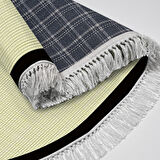 Alanur Home Kaymaz Taban Djt Banyo Mutfak Salon Halı Star Pamuk Saçaklı Oval Dokuma Desen E5007