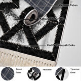 Dekoreko Kaymaz Taban Djt Salon Halısı Star Pamuk Saçaklı Modern 722