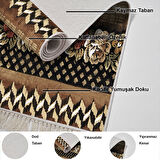 Dekoreko Kaymaz Taban Djt Banyo Halısı Trend Saçaklı Modern Mu127