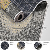 Dekoreko Kaymaz Taban Djt Salon Halısı Star Pamuk Modern E4052