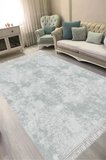 Dijital Baskılı Dikdörtgen Salon Halısı | Kaymaz Yıkanabilir | Keçe Taban Saçaklı | Vintage | 2092M
