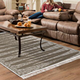 Dekoreko Kaymaz Taban Djt Salon Halısı Trend Saçaklı Modern M5045