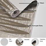 Dekoreko Kaymaz Taban Djt Salon Halısı Trend Saçaklı Modern M5045