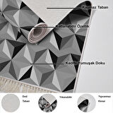 Dekoreko Kaymaz Taban Djt Banyo Halısı Trend Saçaklı Modern 1944