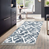 Dekoreko Kaymaz Taban Djt Mutfak Halısı Yıldız Deri Saçaklı İskandinav F5128