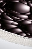 Kaymaz Dijital Mutfak & Salon Halı Trend Saçaklı Yuvarlak Geometrik E5009