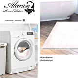 Dekoreko Kaymaz Taban Djt Banyo Halısı Yıldız Deri Saçaklı Modern 1342