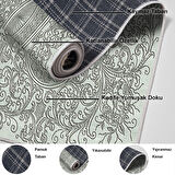 Dekoreko Kaymaz Taban Djt Salon Halısı Star Pamuk Modern 1488