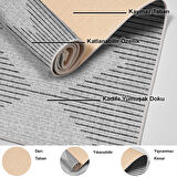 Dekoreko Kaymaz Taban Djt Salon Halısı Yıldız Deri İskandinav F5085