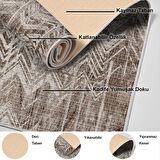 Dekoreko Kaymaz Taban Djt Mutfak Halısı Yıldız Deri İskandinav F5083