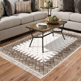 Dekoreko Kaymaz Taban Djt Salon Halısı Trend Saçaklı Modern 1529