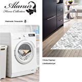 Dekoreko Kaymaz Taban Djt Mutfak Halısı Yıldız Deri İskandinav F5124