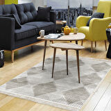 Dekoreko Kaymaz Taban Djt Salon Halısı Star Pamuk Saçaklı İskandinav F5131