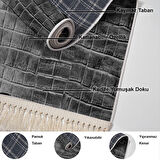 Dekoreko Kaymaz Taban Djt Mutfak Halısı Star Pamuk Saçaklı Modern 1911