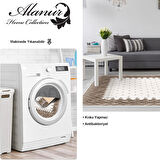 Dekoreko Kaymaz Taban Djt Salon Halısı Yıldız Deri Saçaklı Modern 1529