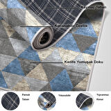 Dekoreko Kaymaz Taban Djt Mutfak Halısı Star Pamuk İskandinav 661M