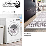 Dekoreko Kaymaz Taban Djt Mutfak Halısı Star Pamuk Saçaklı İskandinav F5086