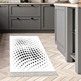 Dekoreko Kaymaz Taban Djt Mutfak Halısı Star Pamuk Saçaklı Modern 723