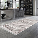 Dekoreko Kaymaz Taban Djt Mutfak Halısı Yıldız Deri Saçaklı Modern 1252