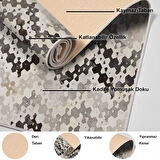 Dekoreko Kaymaz Taban Djt Salon Halısı Yıldız Deri Modern 1675