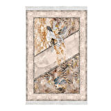 Dekoreko Kaymaz Taban Djt Salon Halısı Yıldız Deri Saçaklı Modern 729