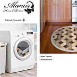 Dekoreko Kaymaz Taban Djt Mutfak Halısı Star Pamuk Saçaklı Yuvarlak Modern 1926