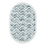 Dekoreko Kaymaz Taban Djt Banyo Halısı Yıldız Deri Saçaklı Oval İskandinav F5124