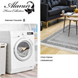 Dekoreko Kaymaz Taban Djt Salon Halısı Yıldız Deri Saçaklı Modern Kt418