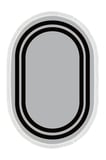 Dijital Baskılı Oval Salon Halısı | Kaymaz Yıkanabilir | Keçe Taban Saçaklı | Geometrik | 1696