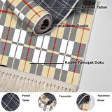 Dekoreko Kaymaz Taban Djt Salon Halısı Star Pamuk Saçaklı Modern 750